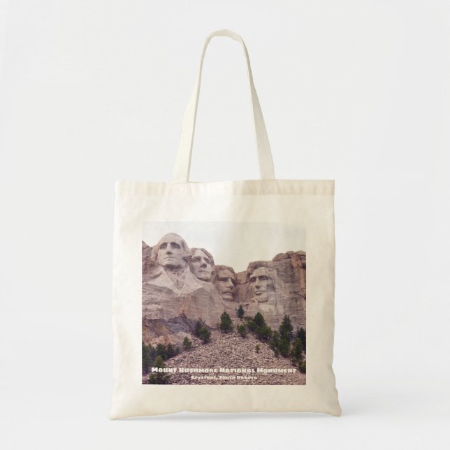 Bolso De Tela Los Cuatro de Mount Rushmore (Frente)