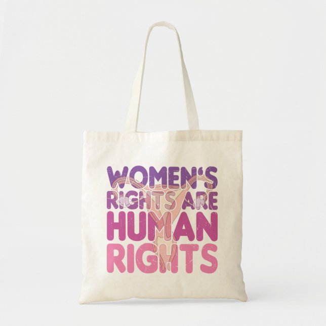 Bolso De Tela Los derechos de la mujer son derechos humanos (Frente)