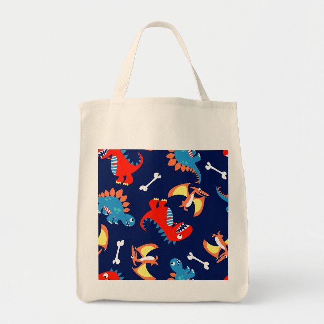Bolso De Tela Los dinosaurios. (Frente)