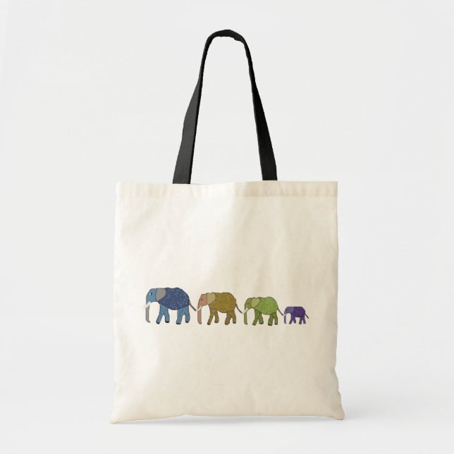 Bolso De Tela Los elefantes nunca olvidan (Frente)