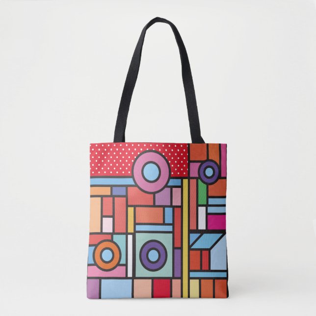 Bolso De Tela Los elementos geométricos modernos son memphis des (Anverso)