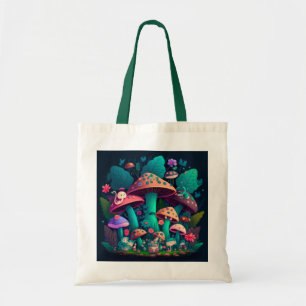 Bolso De Tela Los elfos de hongos en el campo