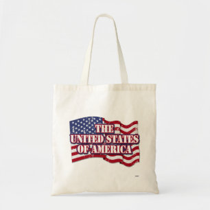 Bolso De Tela Los Estados Unidos de América con bandera afligida