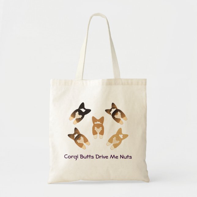 Bolso De Tela Los extremos del Corgi me conducen Nuts (Frente)