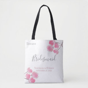 Bolso De Tela Los flores de Rubor personalizaron a la dama de