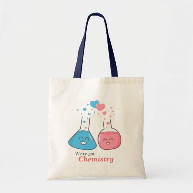 Bolso De Tela Los frascos lindos en amor, tenemos química (Frente)