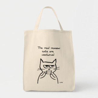 Bolso De Tela Los gatos están despiertos toda la noche - Funny C