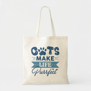 Bolso De Tela Los gatos hacen que la vida sea perfecta