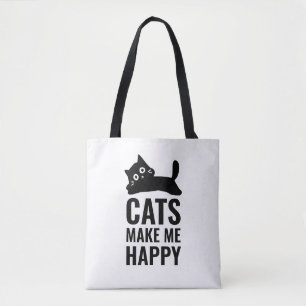 Bolso De Tela Los gatos me hacen feliz