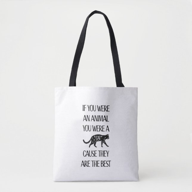 Bolso De Tela Los gatos son los mejores. Tote para el amante del (Anverso)