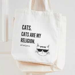 Bolso De Tela Los Gatos Son Mi Graciosa Cita Imprimida De Dos Ba