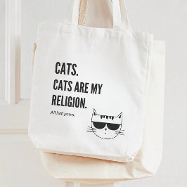 Bolso De Tela Los Gatos Son Mi Graciosa Cita Imprimida De Dos Ba