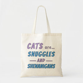 Bolso De Tela Los gatos son Mimos y Travesuras
