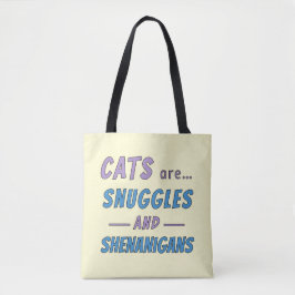 Bolso De Tela Los gatos son Mimos y Travesuras