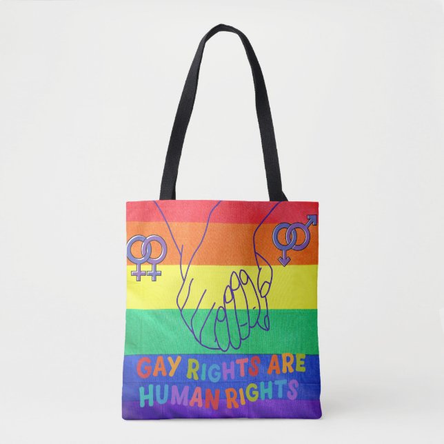 Bolso De Tela Los gays tienen derechos (Anverso)