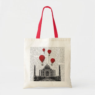 Bolso De Tela Los globos de Taj Mahal y Red Hot Air