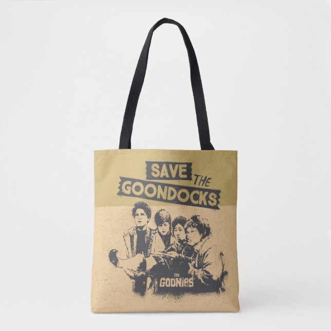 Bolso De Tela Los Goonies "Salven Los Docks Goon" (Anverso)