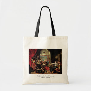 Bolso De Tela Los hilanderos (la fábula del Arachne)