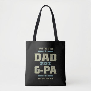 Bolso De Tela Los hombres que tengo dos títulos papá y G-Pa