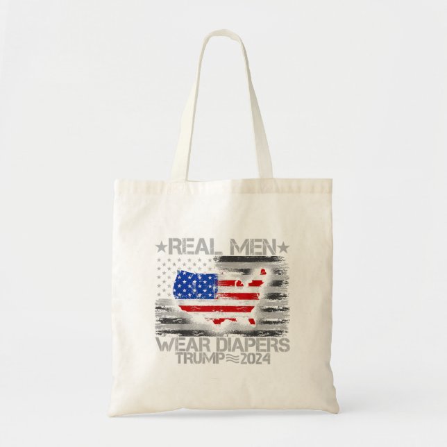 Bolso De Tela Los hombres reales de Trump con camisas divertidas (Frente)