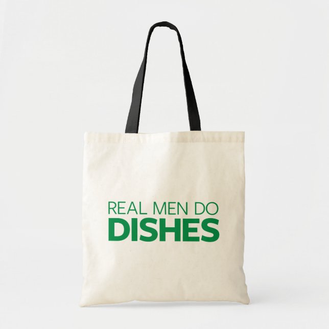 Bolso De Tela Los hombres reales hacen platos (Frente)