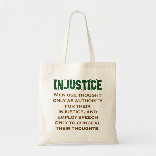 Bolso De Tela Los hombres usan el pensamiento solamente como aut (Frente)
