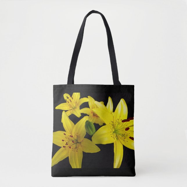 Bolso De Tela Los ilicios asiáticos en negro (Anverso)