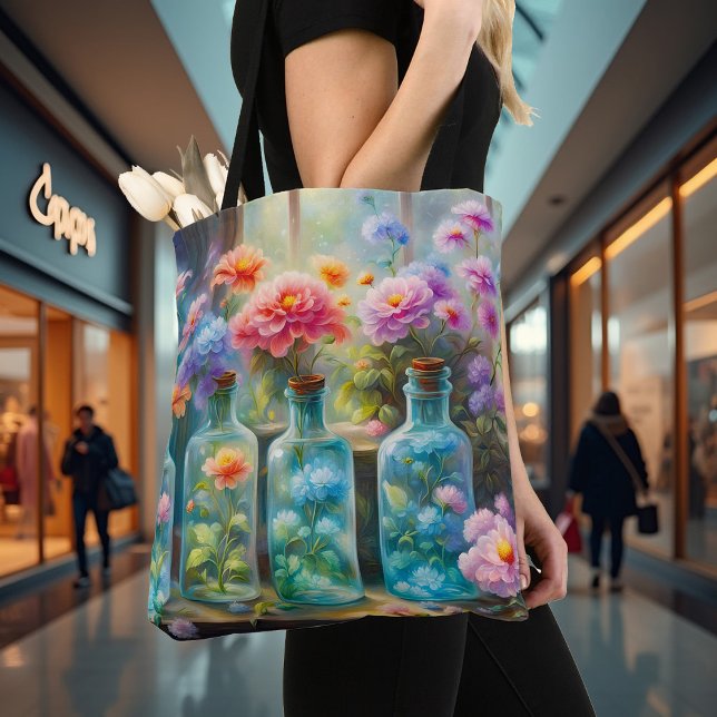 Bolso De Tela Los jarrones de flores llenos de flores impresiona (Subido por el creador)