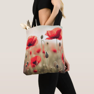 Bolso De Tela Los lapachos rojos en un campo