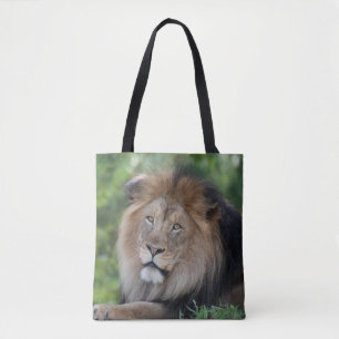 Bolso De Tela Los leones descansan en un bosque