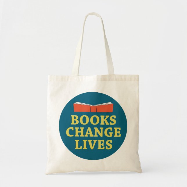 Bolso De Tela Los libros cambian vidas (Frente)