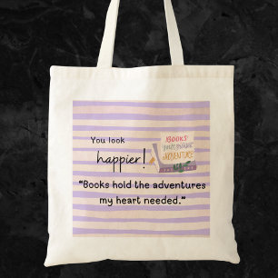 Bolso De Tela Los libros sostienen las aventuras que mi corazón 