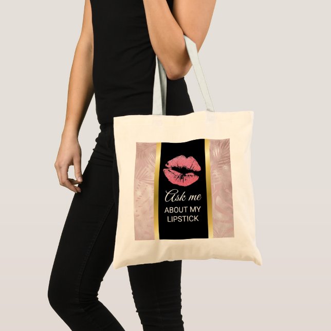 Bolso De Tela Los Ligeros Purpurinas Pink Me Preguntan Sobre Mi  (Anverso (producto))