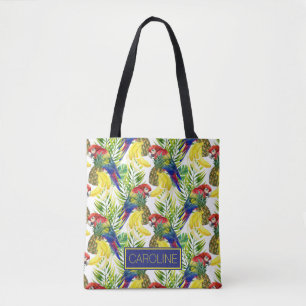 Bolso De Tela Los loros y la fruta tropical el   añaden su