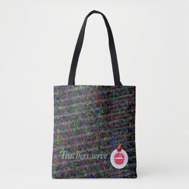 Bolso De Tela Los maestros sirven alimento para el pensamiento. (Anverso)