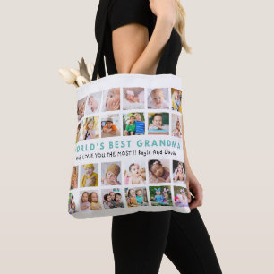 Bolso De Tela Los mejores nietos de la abuela del mundo 24 Colla