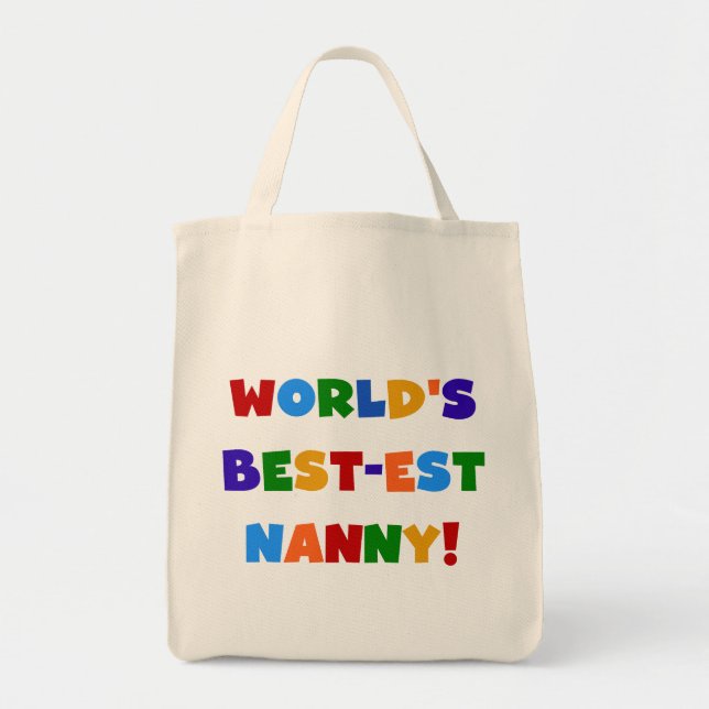 Bolso De Tela Los mejores regalos de nana del mundo para los col (Frente)