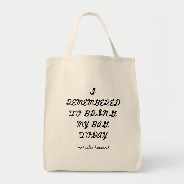 Bolso De Tela Los milagros ocurren (Frente)