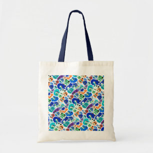 Bolso De Tela Los monstruos coloridos adorables se enfrentan a p