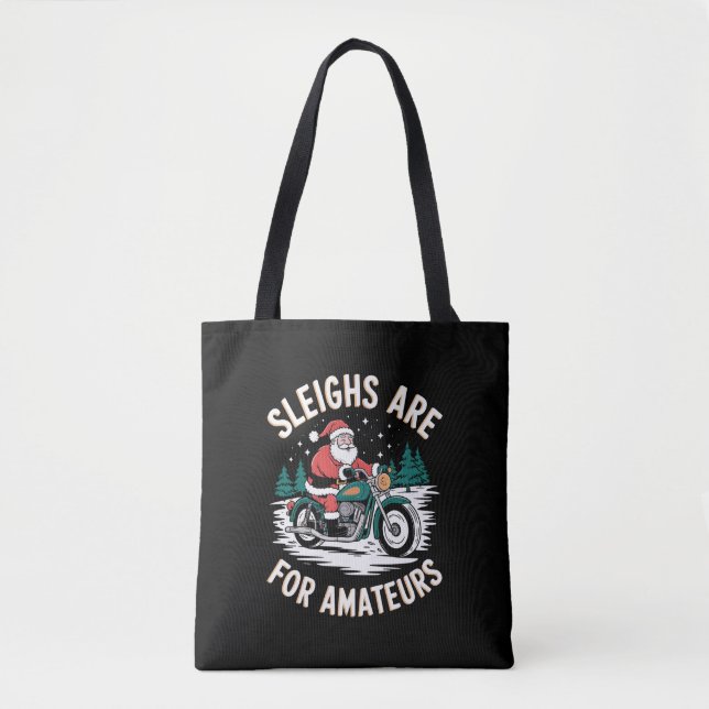 Bolso De Tela Los Navidades Amateurs Motocicleta Biker (Anverso)