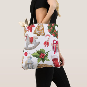 Bolso De Tela Los Navidades de Santa Claus bonitos dulces person