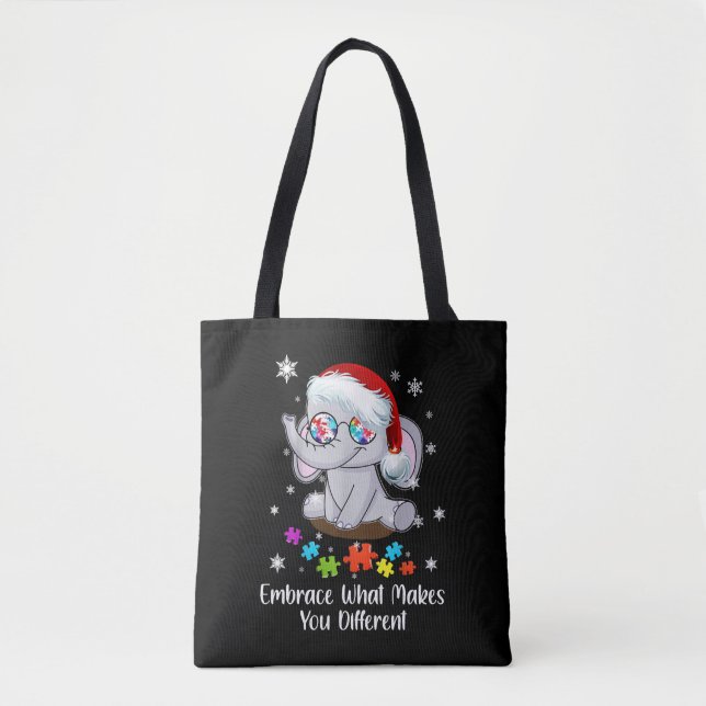 Bolso De Tela Los Navidades del autismo abrazan lo que te hace d (Anverso)