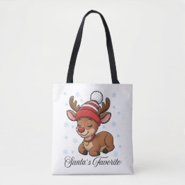 Bolso De Tela Los Navidades favoritos de renos de Santa María es