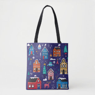 Bolso De Tela Los Navidades más bonitos albergan ilustraciones 