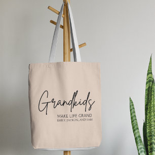 Bolso De Tela Los nietos manuscritos hacen la vida grandiosa