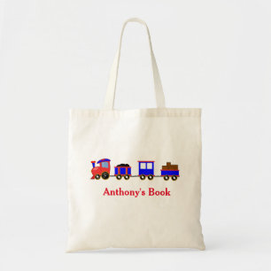 Bolso De Tela Los niños azules rojos del tren nombraron la