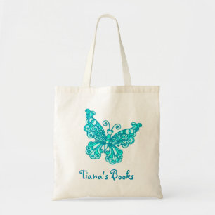 Bolso De Tela Los niños de la aguamarina de la mariposa