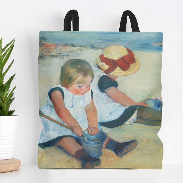 Bolso De Tela Los niños de la playa | Mary Cassatt (Subido por el creador)