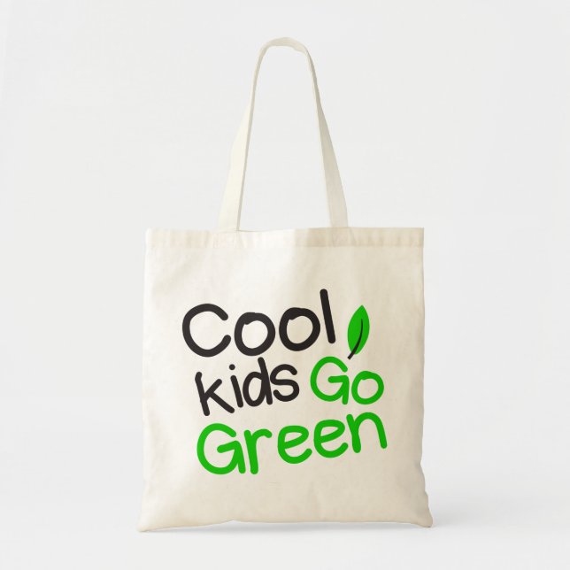 Bolso De Tela los niños geniales se vuelven verdes (Frente)