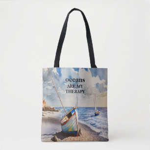 Bolso De Tela Los océanos son mi diseño terapéutico